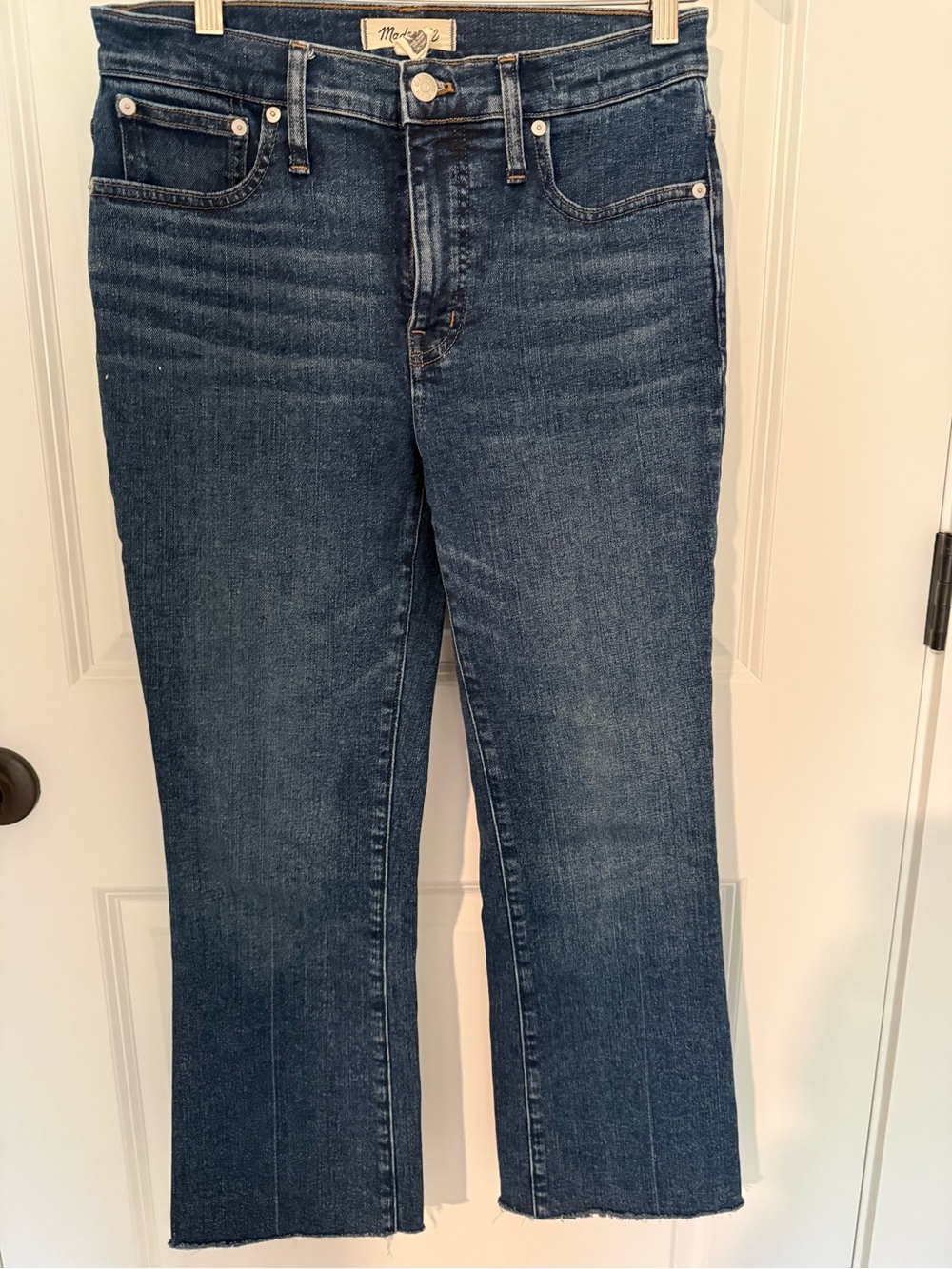 Madewell Mid-Rise Kick Out Jeans with Raw Hem